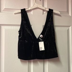 Black velvet tank